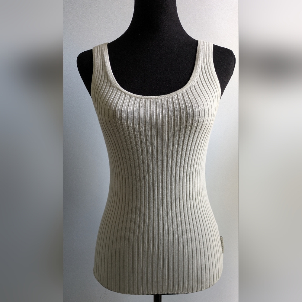 NWT...Calvin Klein Jeans Smooth Cotton Blend  Ribbed Tank Top Size XS